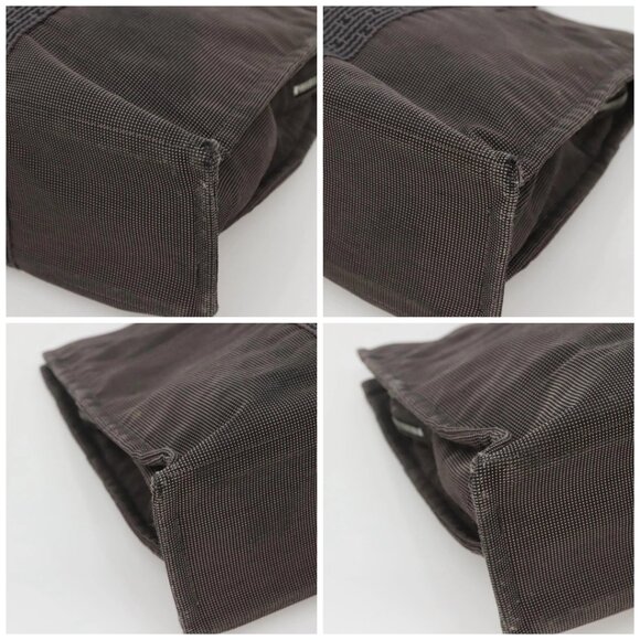 HERMES Her Line Tote Bag Canvas Gray Silver Auth 132562 - Picture 16 of 16